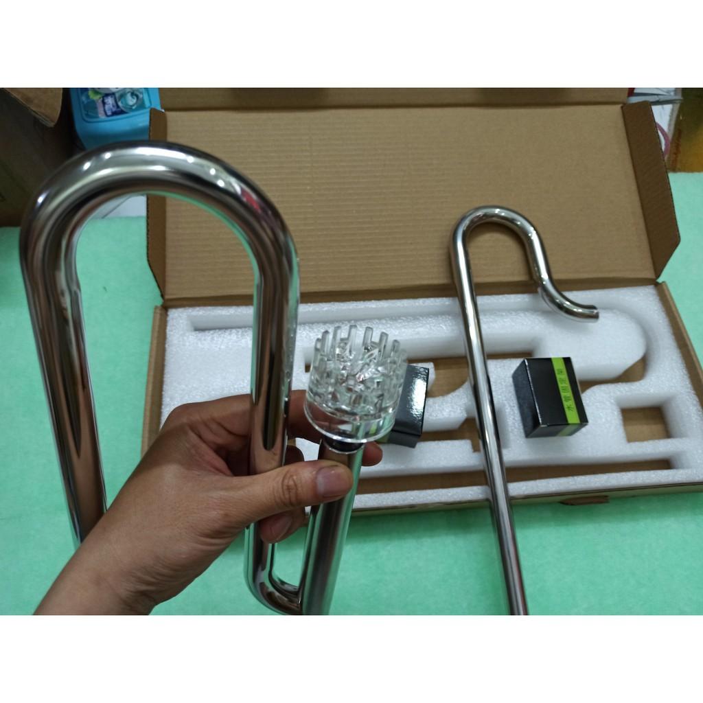 In out MUFAN phi 12 lọc váng "XOAY - in out inox có lọc váng - phụ kiện thủy sinh