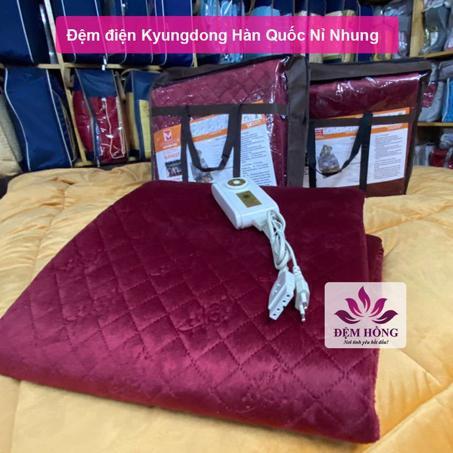 Đệm điện Kyungdong nỉ nhung