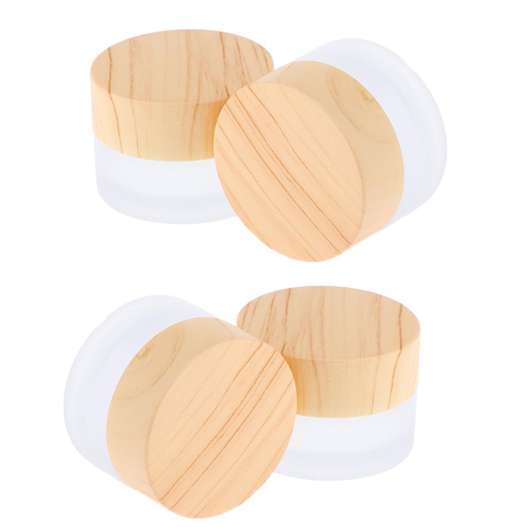 5g Glass Cosmetic Box Bottle Cream Glass Jar Pot Lotion Container Empty 4pcs