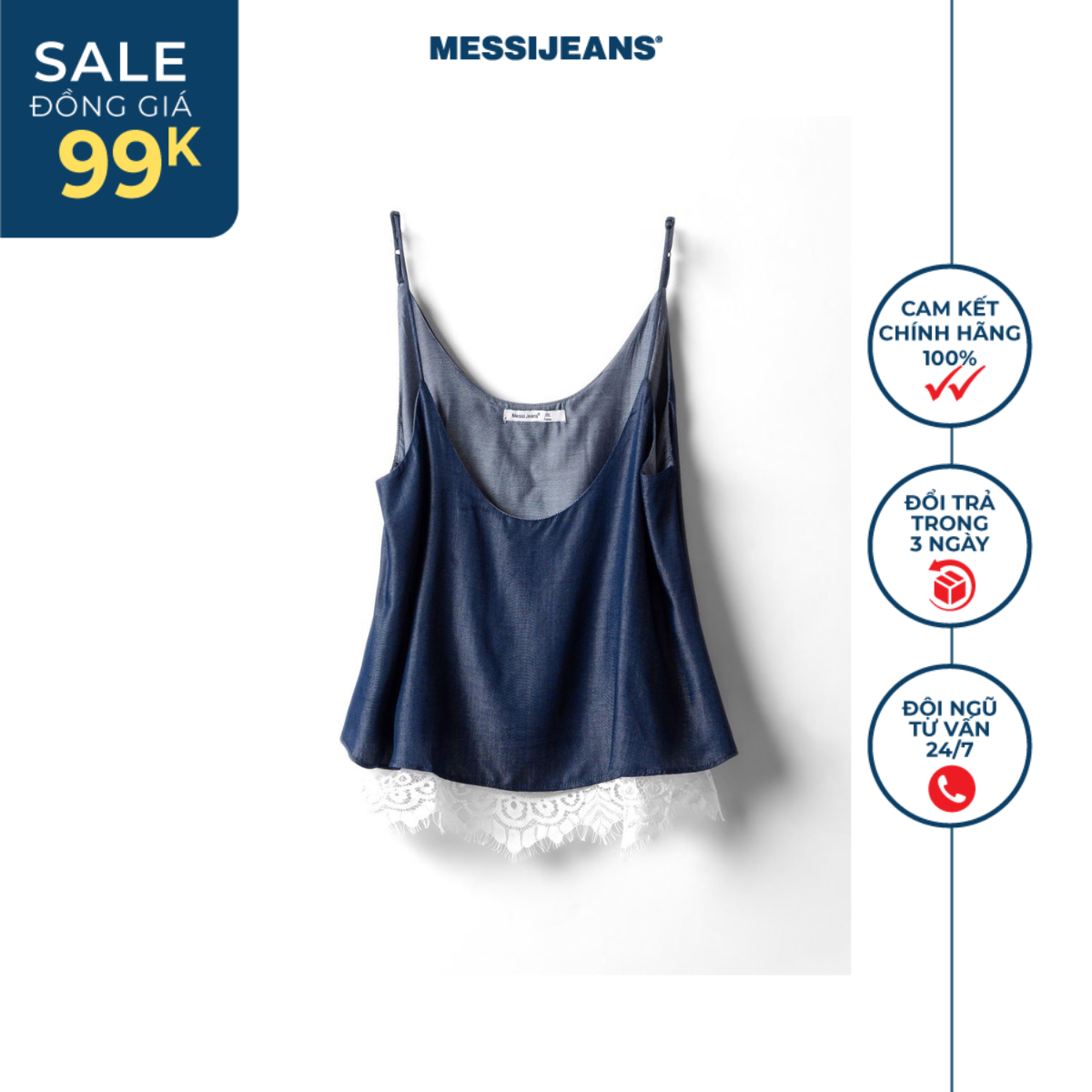 Áo 2 dây viền ren MESSI SSW-497-18 (Fashion)