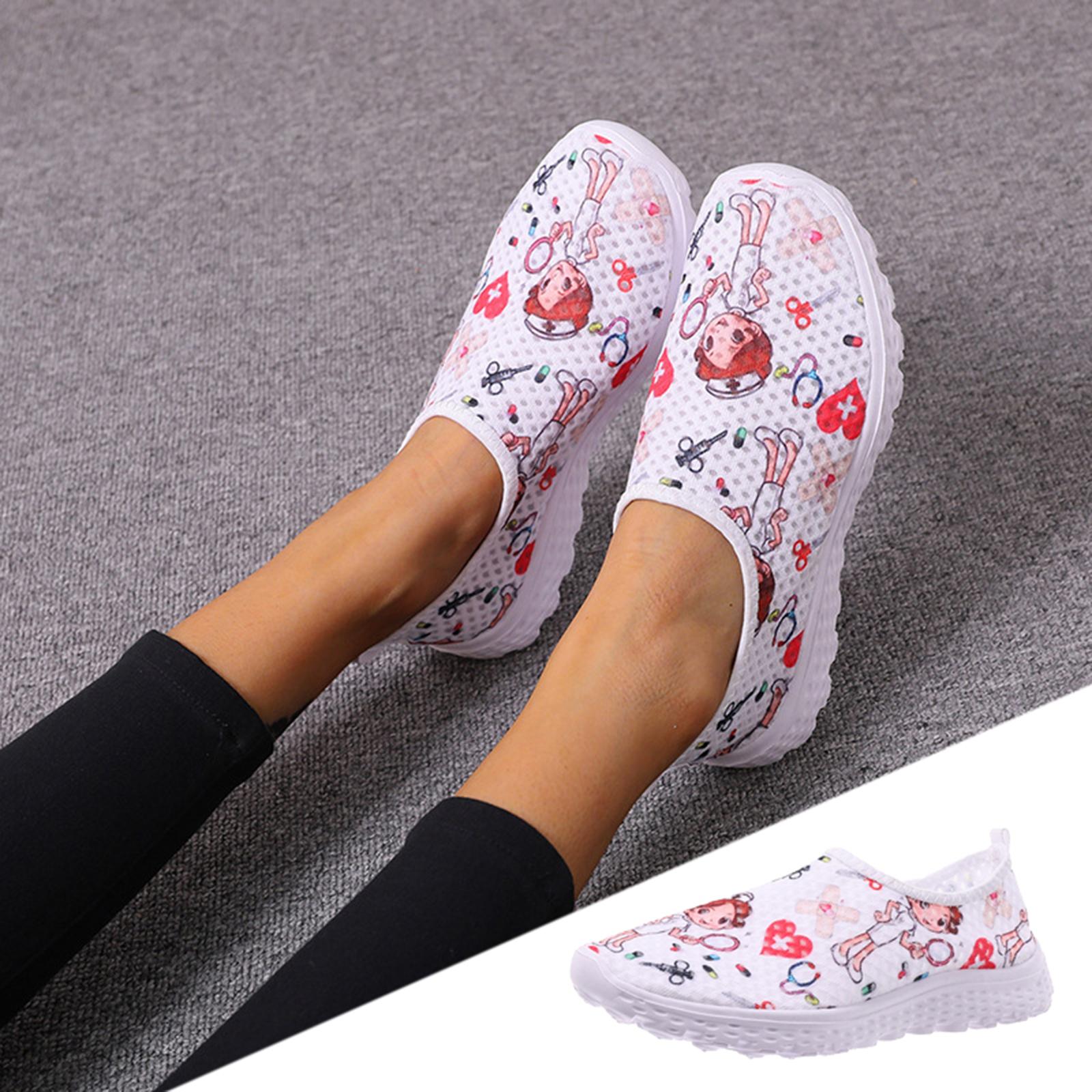 Nurse Doctor Print Women Sneakers Cosplay Shoes Slip On