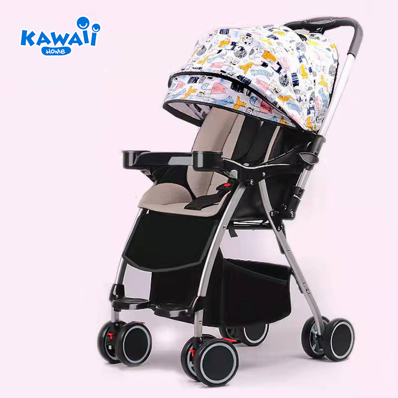 Xe đẩy hai chiều cho bé KAWAII HOME, Xe đẩy gấp gọn tiện lợi