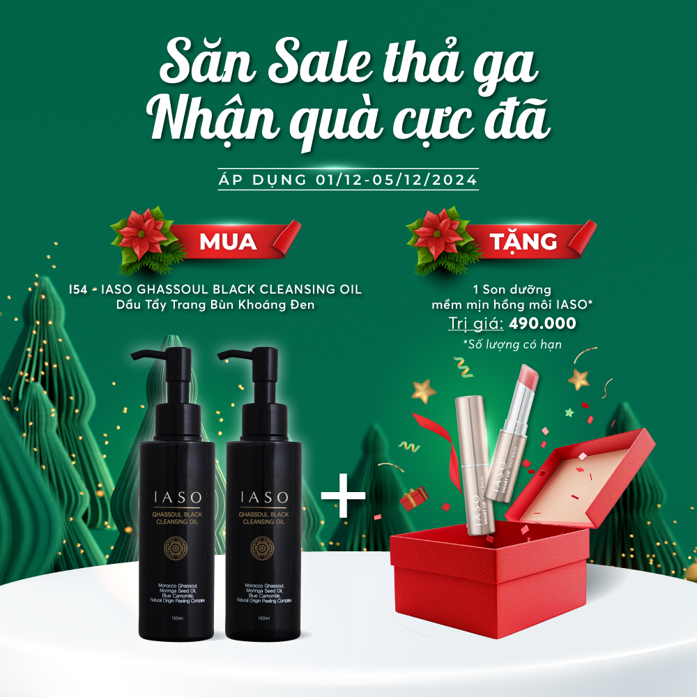 Combo 2 I54 Dầu tẩy trang bùn khoáng đen Ghassoul Black Cleansing Oil 150ml