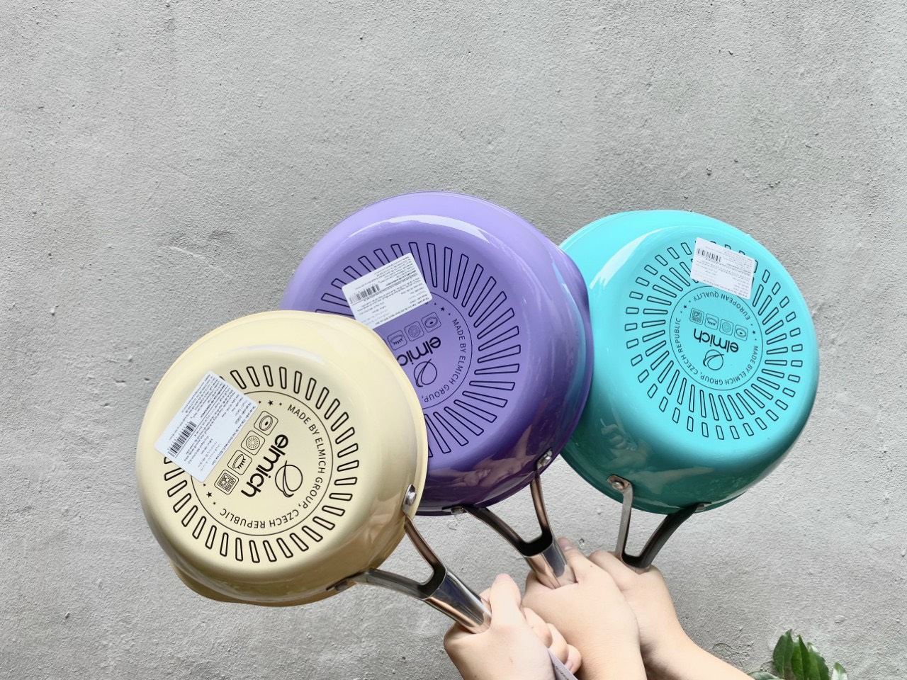 Chảo inox liền khối Elmich Hera Mầu Tím (Size 20cm/EL-8185, Size 24cm/EL-8186, Size 26cm/EL-8187, Size 28cm/EL-8188) - Hàng Chính Hãng