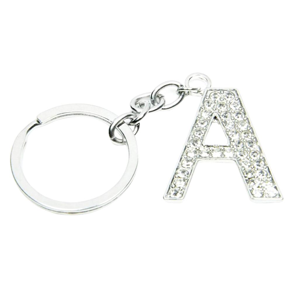 Alphabet Keyring Initials Keyring Shiny Key Chain Letters