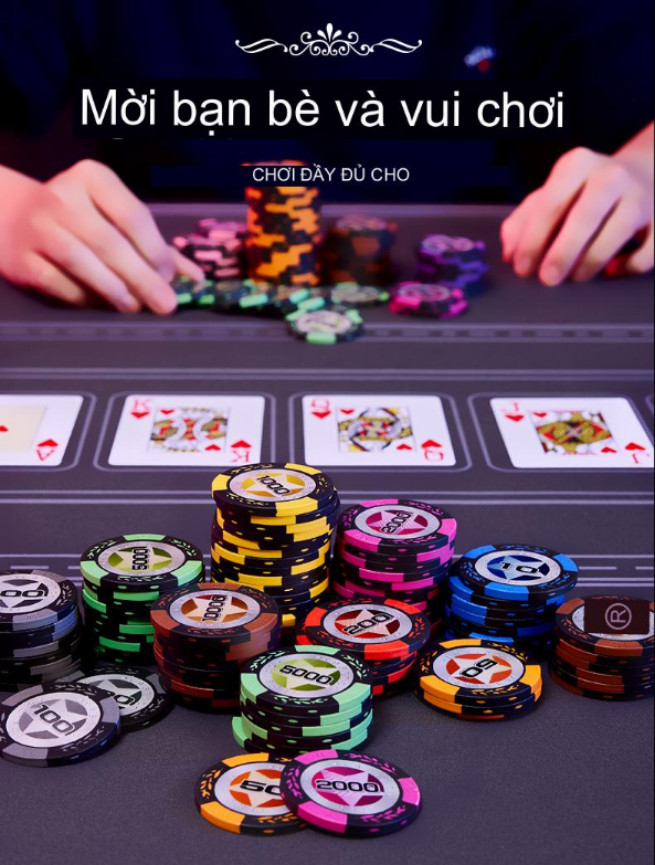 Bộ Phỉnh 100 Chip Texas Poker