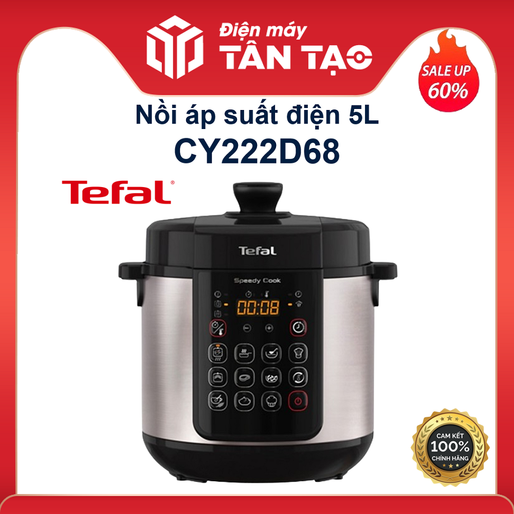 Nồi áp suất điện đa năng Tefal Speedy Cook 5L CY222D68 - Hàng chính hãng