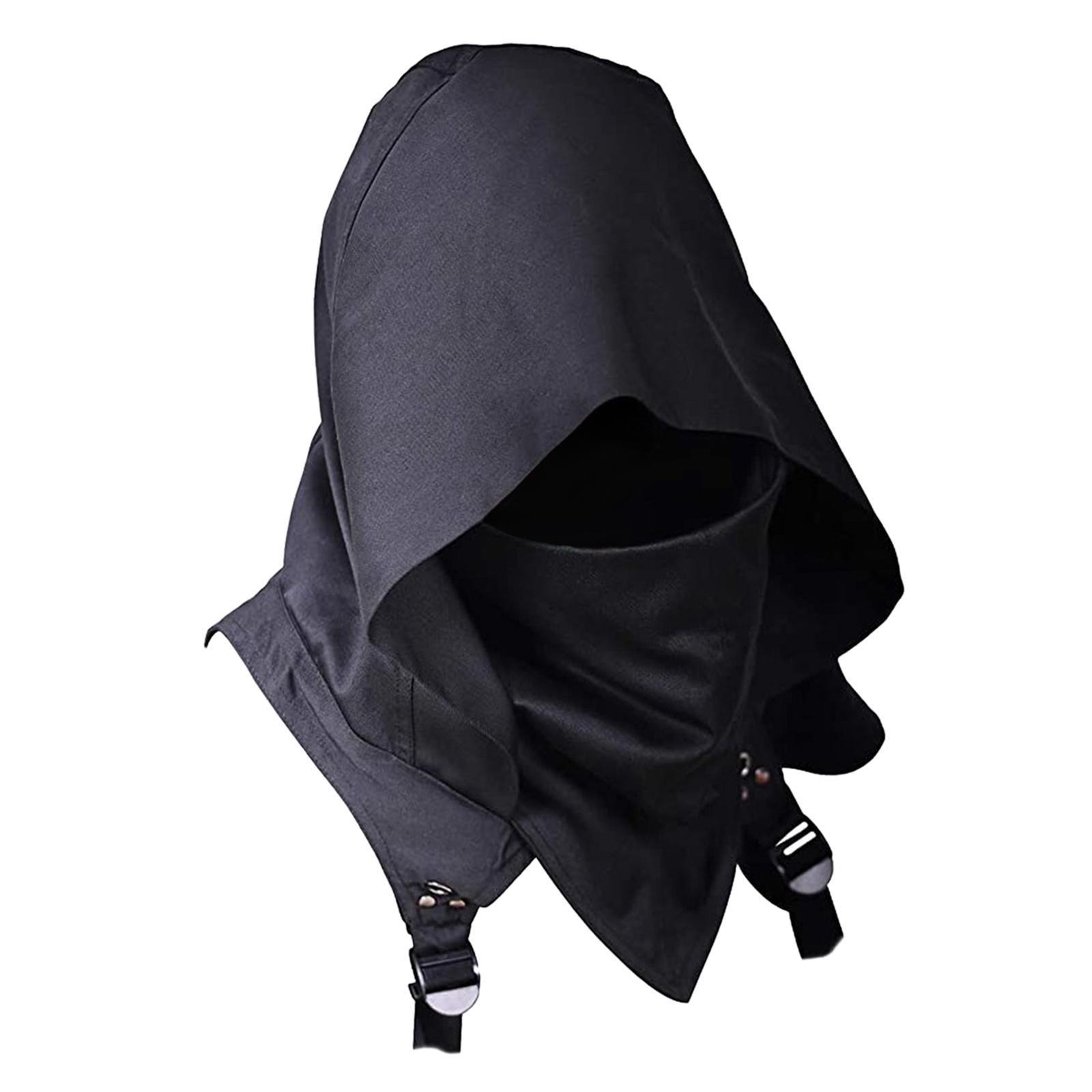 Cowl Hood Halloween Cowl Hooded Cape Hat Costume Accessories Witch Cape Devil Cape Gothic Rogue Cowl Hat for Party Festival Photography Prop