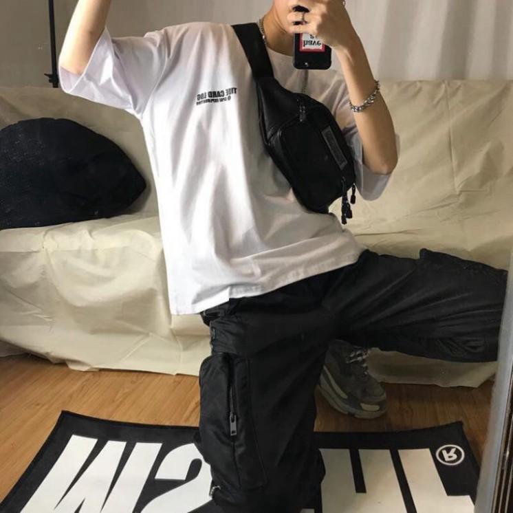 Áo thun tay lỡ unisex, áo phông tay lỡ form rộng, áo thun A304