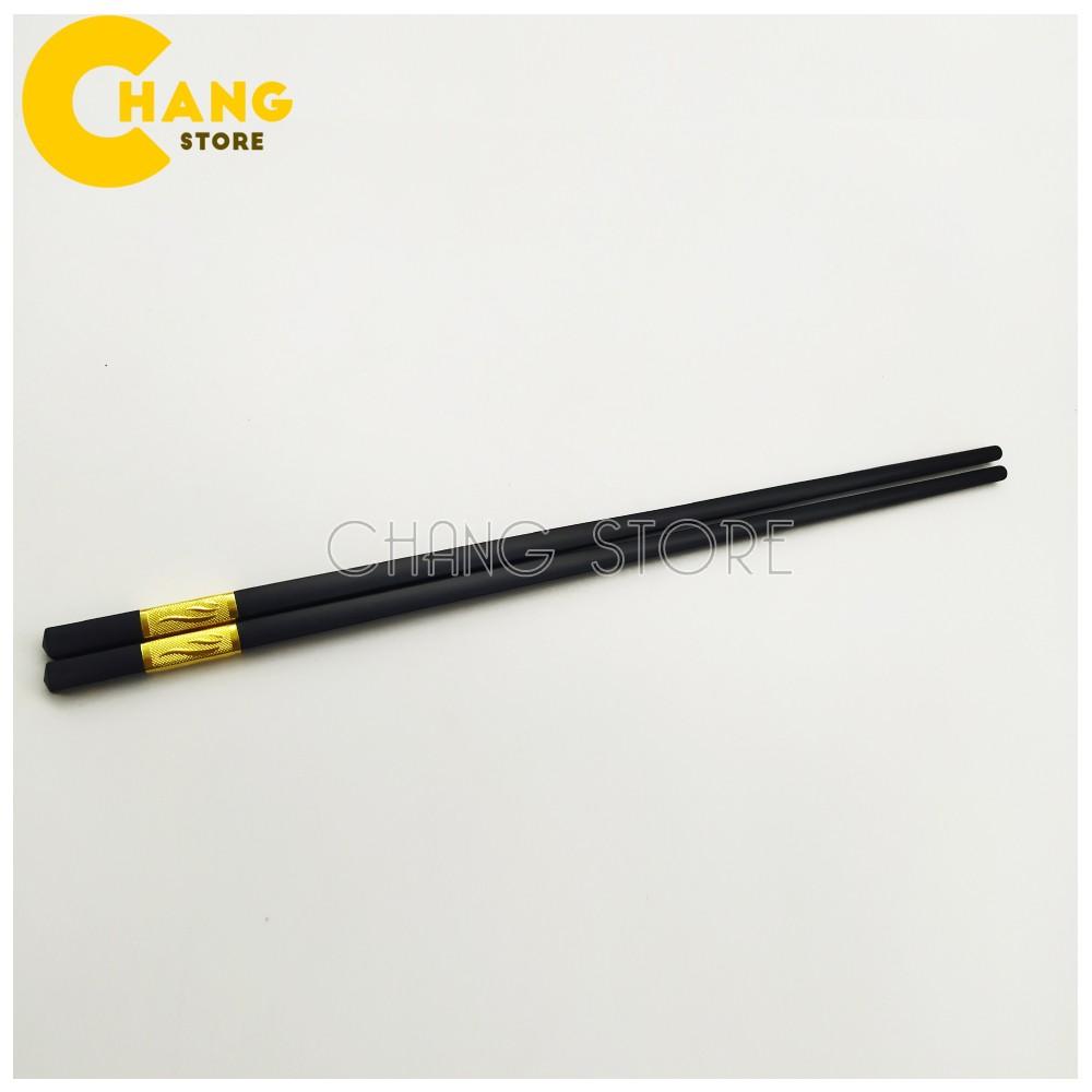 Bộ 10 Đôi Đũa Mạ Vàng, Đũa Hợp Kim Chống Mốc Hàn Quốc