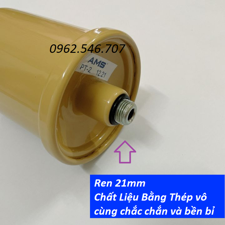 Bình tăng áp lực thay thế của máy bơm tăng áp, Chân Ren Thép 21mm