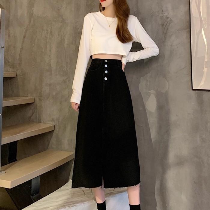 Áo Croptop Dài Tay Phong Cách Hàn Quốc