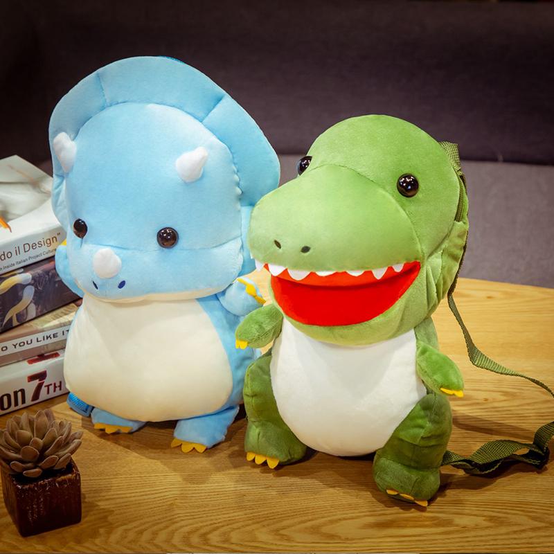 34CM Kawaii Khủng Long Sang Trọng Món Đồ Chơi Ba Lô Nữ Dễ Thương Con Thú Nhồi Bông Tyrannosaurus Gối Du Lịch Quà Tặng Sinh Nhật Cho Bé
