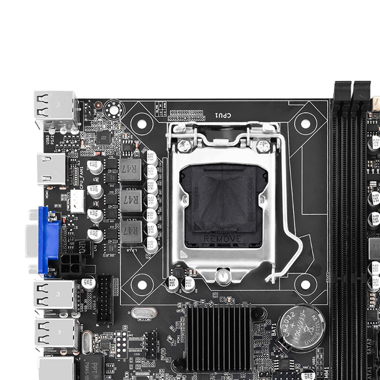 Computer Desktop Motherboard 16G Memory Capacity 2x DDR3 Dual Channel H61S Motherboard