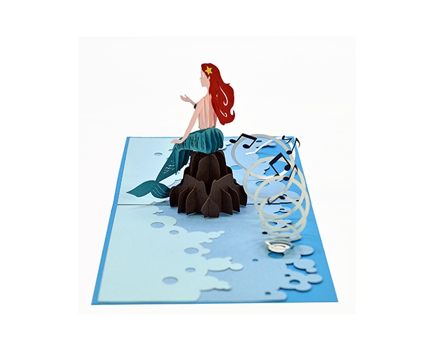 E02 -  Thiệp 3D Nàng Tiên Cá – Mermaid Pop Up Card – Viethands Giftshop