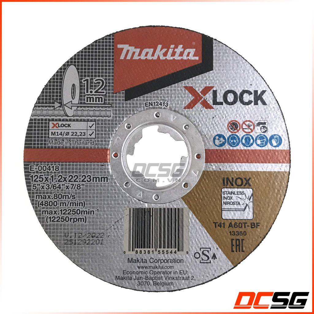 Đá cắt inox cho máy mài X-Lock 100-125x1.2x22.23mm Makita (chọn phân loại) | DCSG