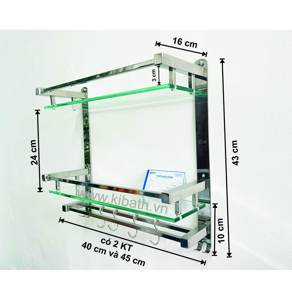 Kệ Kibath 2 Tầng Phòng Tắm Tiện Lợi