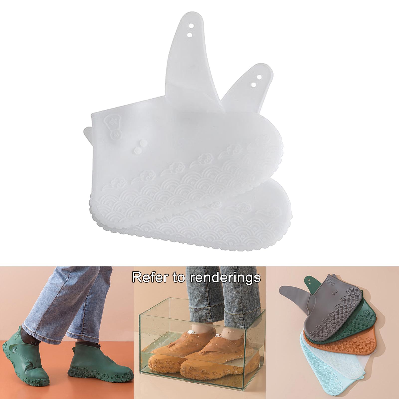 1Pairs Reusable Silicone Shoe Cover Waterproof Rain Shoes Covers Outdoor Camping Shoe Covers Water Resistant