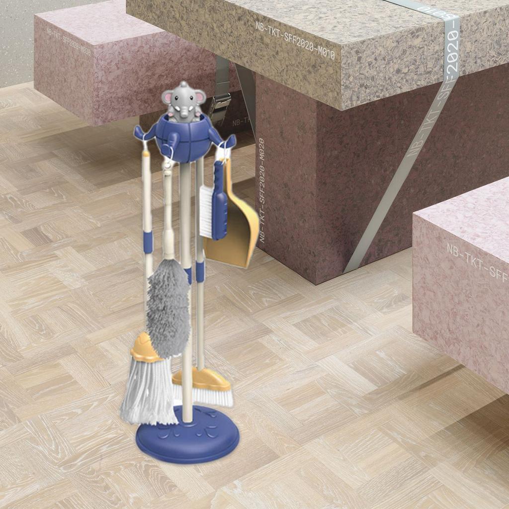 Elephant Kids Cleaning Toy Set Pretend Play Household Cleaning Tools