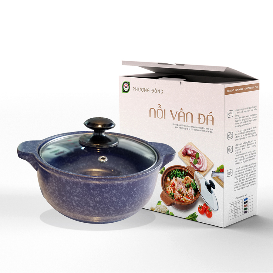 Nồi sứ sâu vân đá PDVS 1.5L