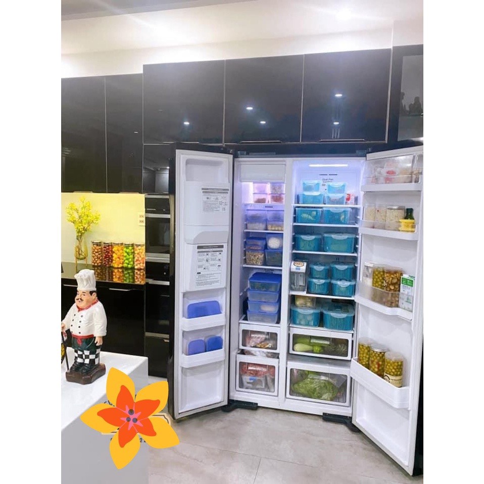 Set 5 hộp nhựa hút chân không đựng đồ tủ lạnh tiện dụng