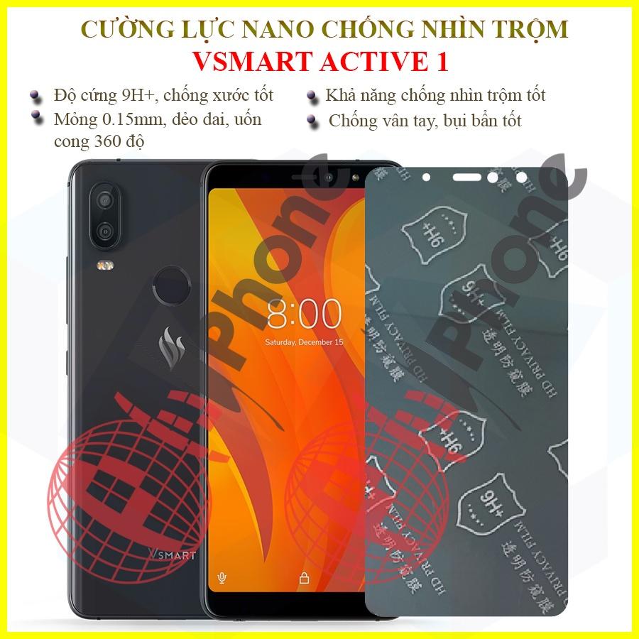 Dán chống nhìn trộm  dành cho Vsmart Active 1 - Dán cường lực dẻo nano 9H+