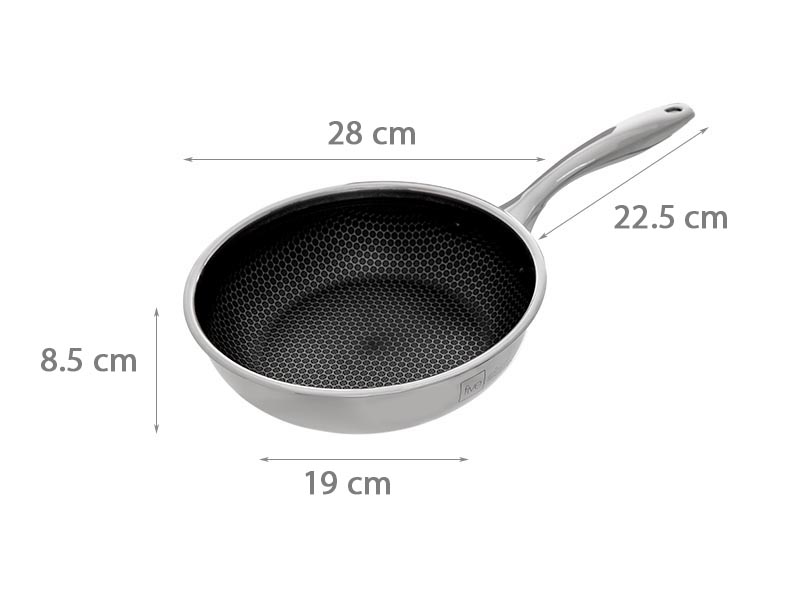 Chảo Chống Dính Blackcube 3 Lớp Đáy Liền Fivestar (16cm/28cm)