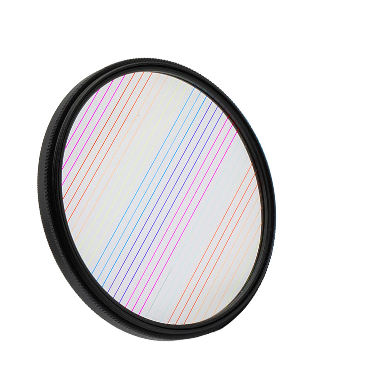 1Pc Streak Filter Anamorphic w/Rotating for Video 77mm Rainbow Streak