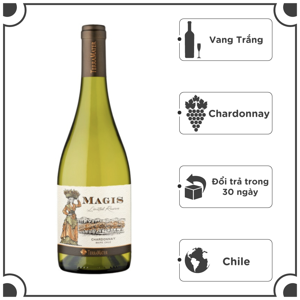 Rượu Vang Trắng Chile TerraMater Magis Chardonnay