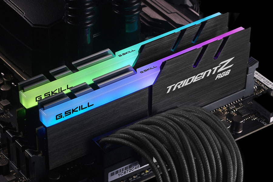 Bộ 2 Thanh RAM PC G.Skill F4-3000C16D-16GTZR Trident Z RGB 8GB DDR4 3000MHz UDIMM XMP - Hàng Chính Hãng