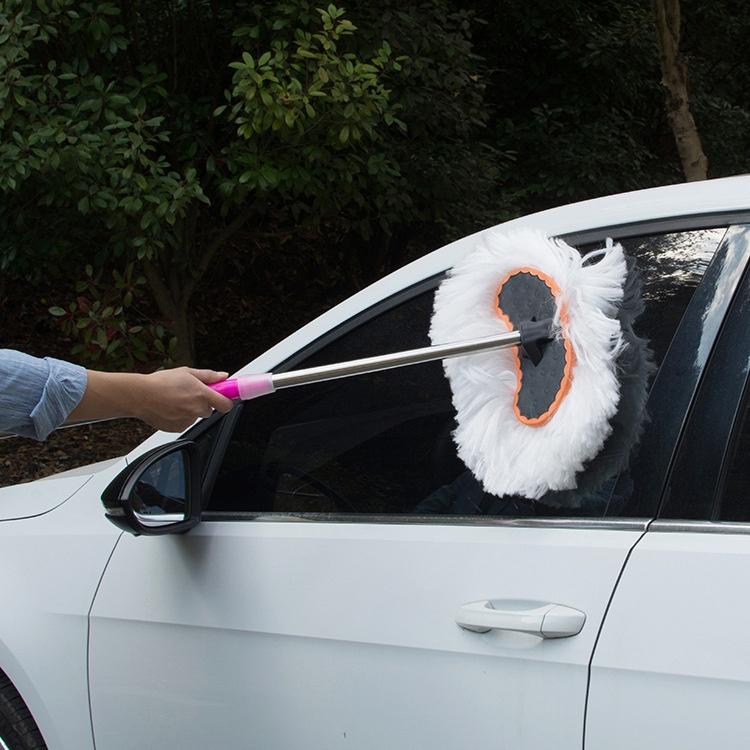 Chổi Rửa Xe Ô Tô Cán Dài Lông Mềm Thay Đổi Được Chiều Dài Max 125cm 37