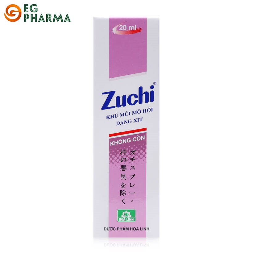 Xịt khử mùi hôi nách Alcohol Free Zuchi (20ml) hương thơm nhẹ, không cồn, không kích ứng da - XZ2 01