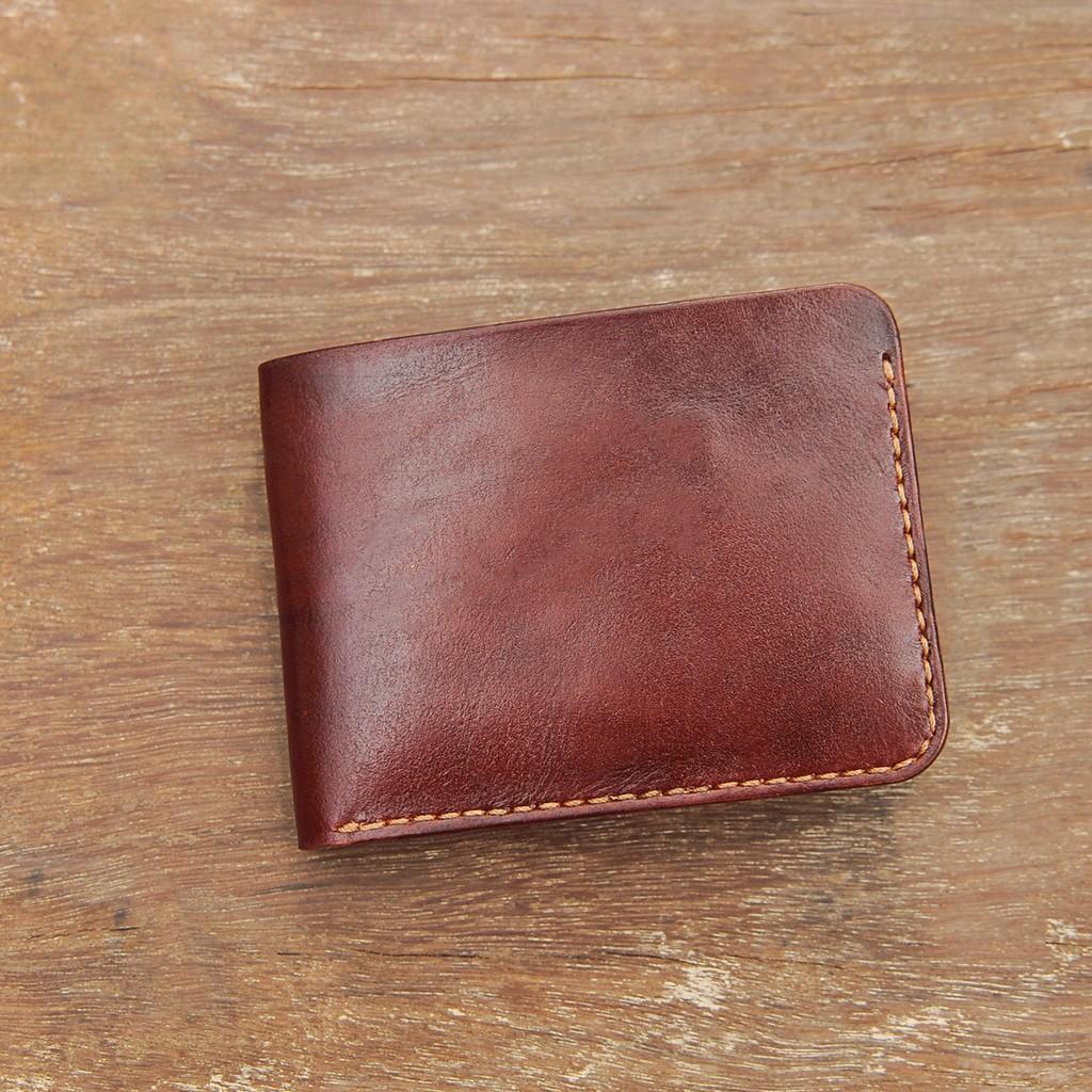 Ví nam mini màu nâu - Đồ da handmade - DT242
