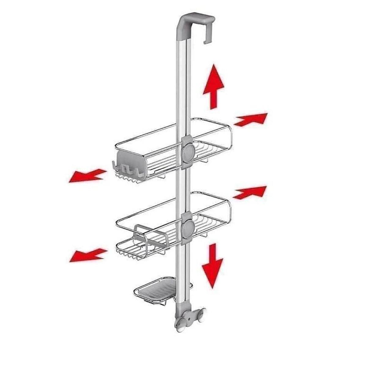 Giá Treo Vách Kính Simplehuman, Kệ Nhà Tắm, Chất Liệu Thép Không gỉ Bền Đẹp, Nhập Đức