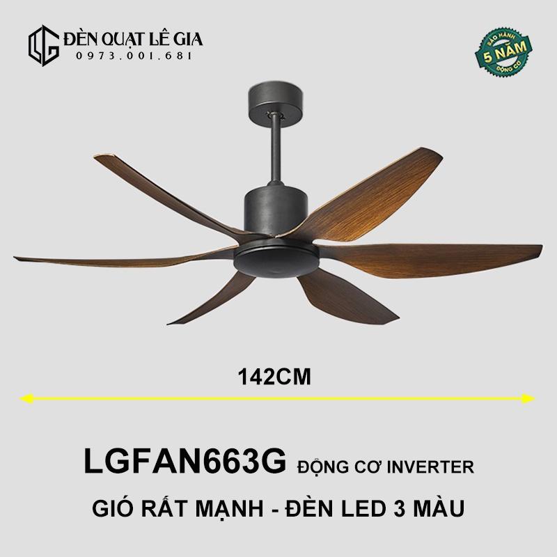 Quạt Trần Giá Rẻ LGFAN663G | Quạt Trần Gió Mạnh