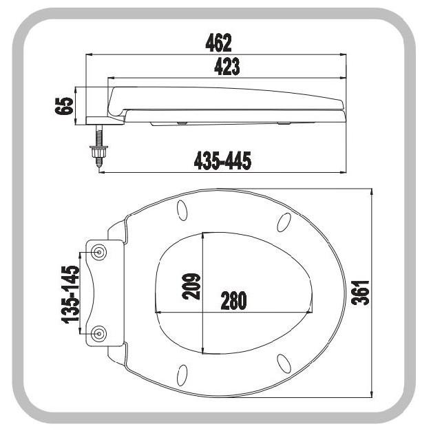 HA11 - Nắp bồn cầu rơi êm cao cấp