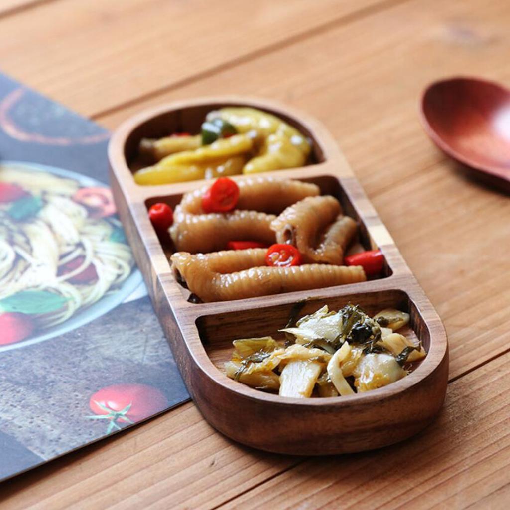 Food Display Plate Multi Sectional Compartment Food Snack Serving Tray