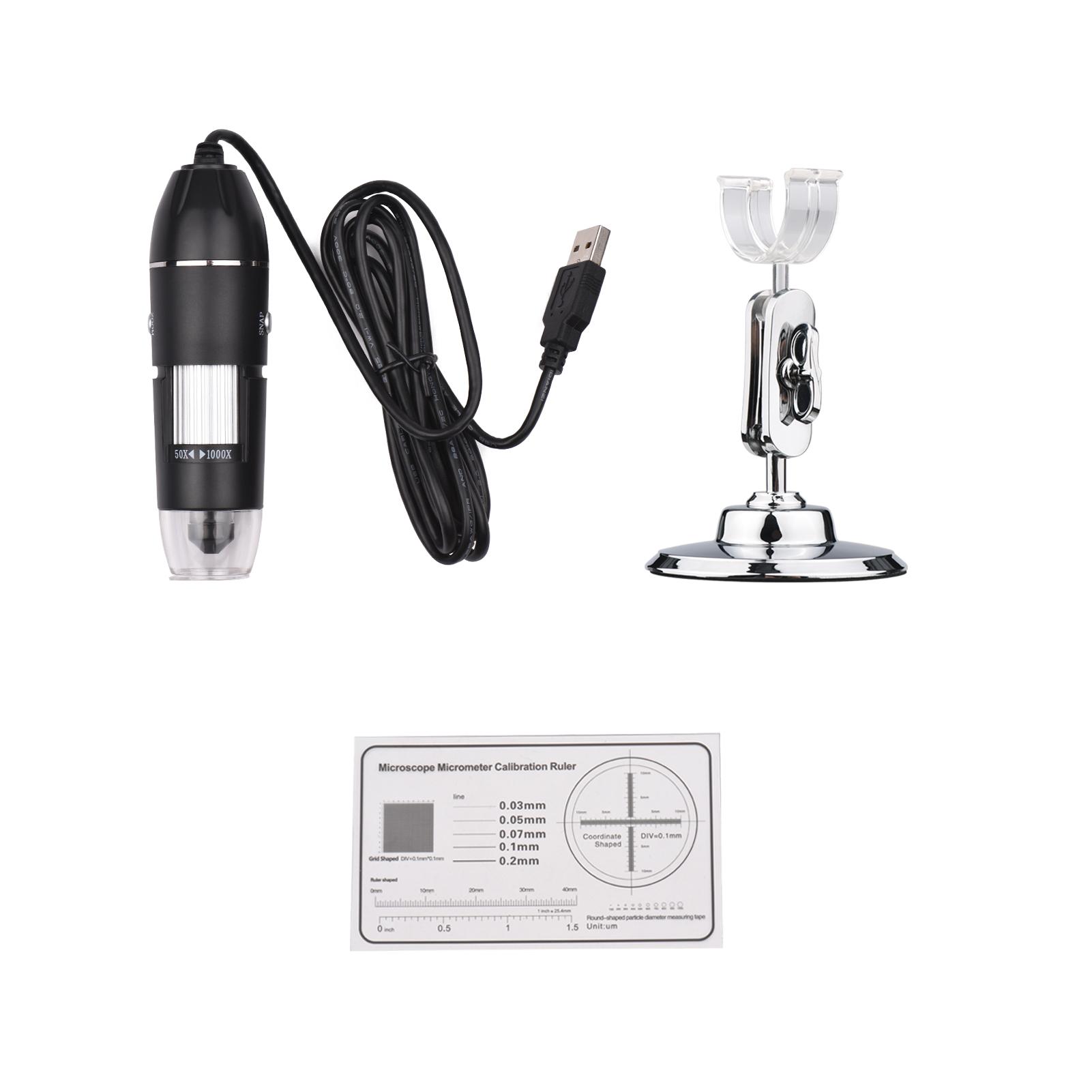 1600X USB Portable Mini Electronic Microscope Handheld Digital Magnifier for Laptop Plant Observation Industrial Test