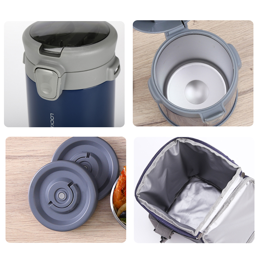 Bộ Hộp Cơm Giữ Nhiệt Lock&Lock Easy Carry 2L LHC8039 Có Túi