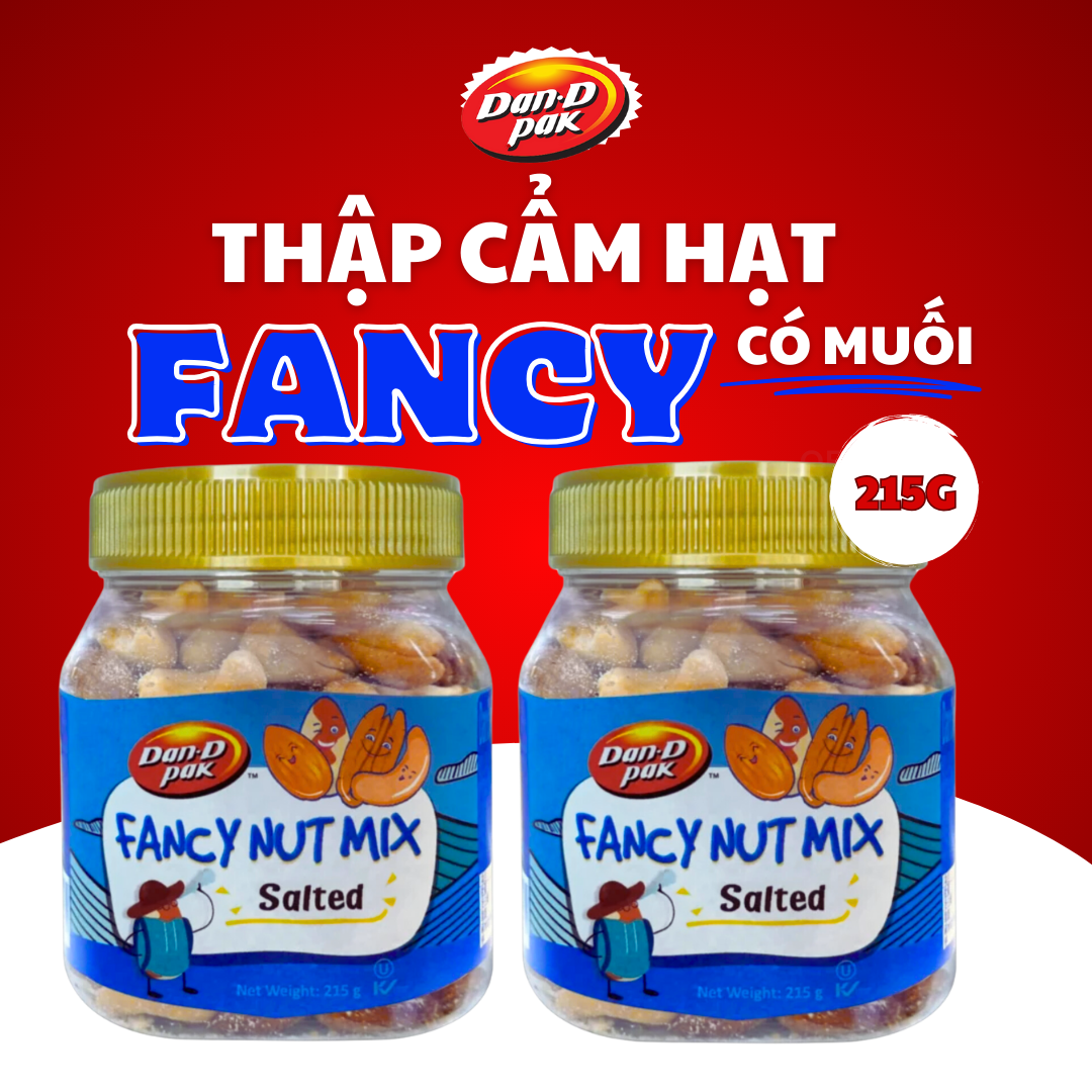 [Quà tết] Hộp 5 Hũ Hạt Thập Cẩm Hạt &amp; Trái Cây, Hạt Dẻ Cười , Điều không muối, TC Premium mix, Nho đỏ Dan-D Pak