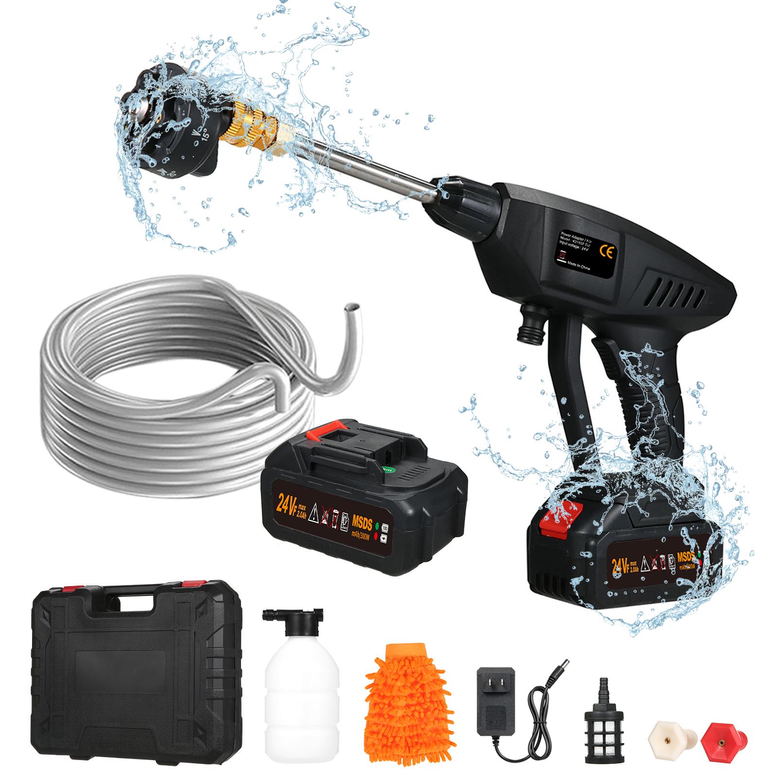 6-in 1 spray Cordless Power Washer 60Bar 300W High Power Washer Machine with Rechargeable Battery for Car Fence Floor Cleaning Watering