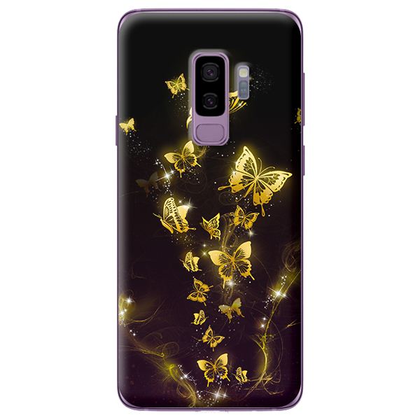 Ốp lưng cho Samsung Galaxy S9 Plus nền bướm vàng 1 - Hàng chính hãng