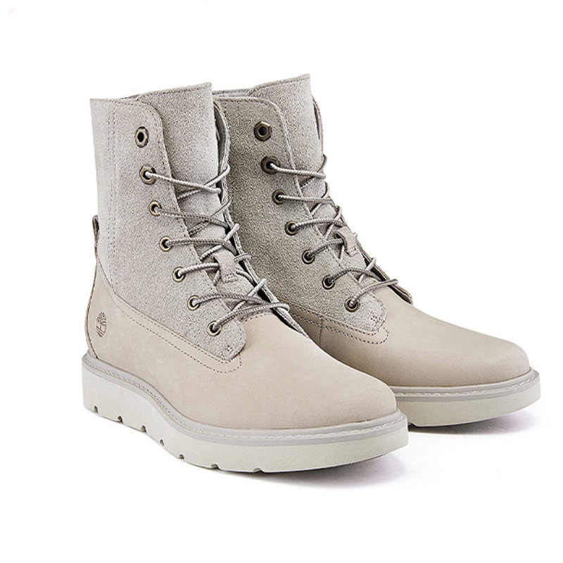 Giày Boot Nữ Cổ Cao Timberland Kenniston Roll Top Light Taupe Nubuck TB0A1S7GAI