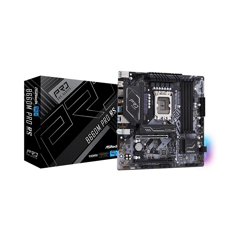 Mainboard Asrock B660M Pro RS DDR4 - Hàng Chính Hãng