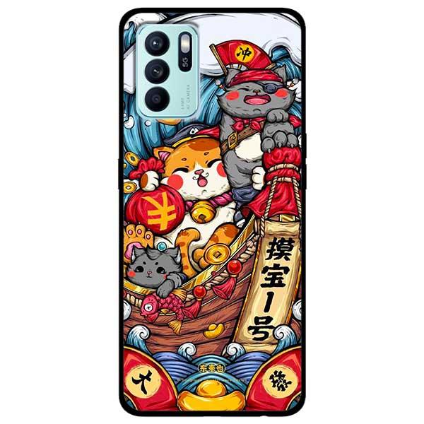 Ốp lưng dành cho Oppo Reno 6 - Reno 6 5G - Reno 6Z 5G - Mèo Sóng Nước