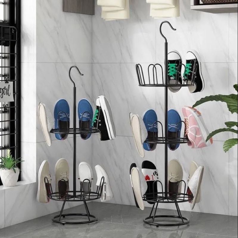 Kệ Phơi Giày Dép 3 Tầng Xoay 360 Độ