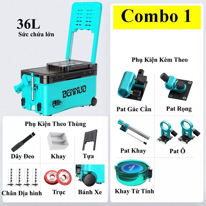 Thùng Câu Đài BENNUO S5 SANAMI FISHING STORE - Thể Tích 38L Thiết Kế Bánh Xe Di Chuyển Tiện Lợi,Giữ Nhiệt Cực Tốt