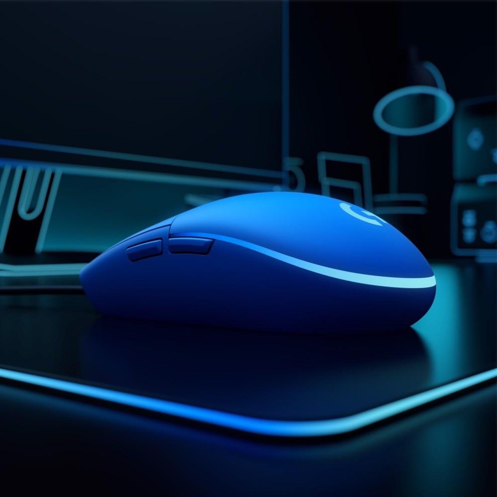 Chuột Logitech G203 LIGHTSYNC Xanh Dương Hàng chính hãng