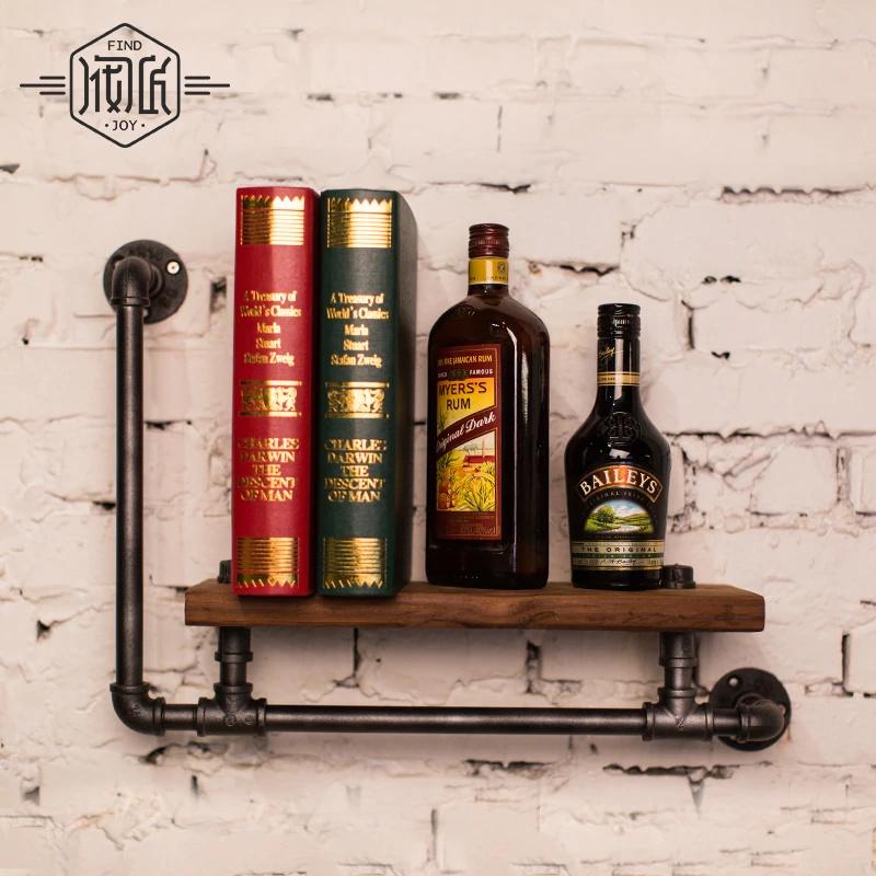 Kệ ống sắt gắn tường trang trí quán cafe, quán bar phong cách Vintage