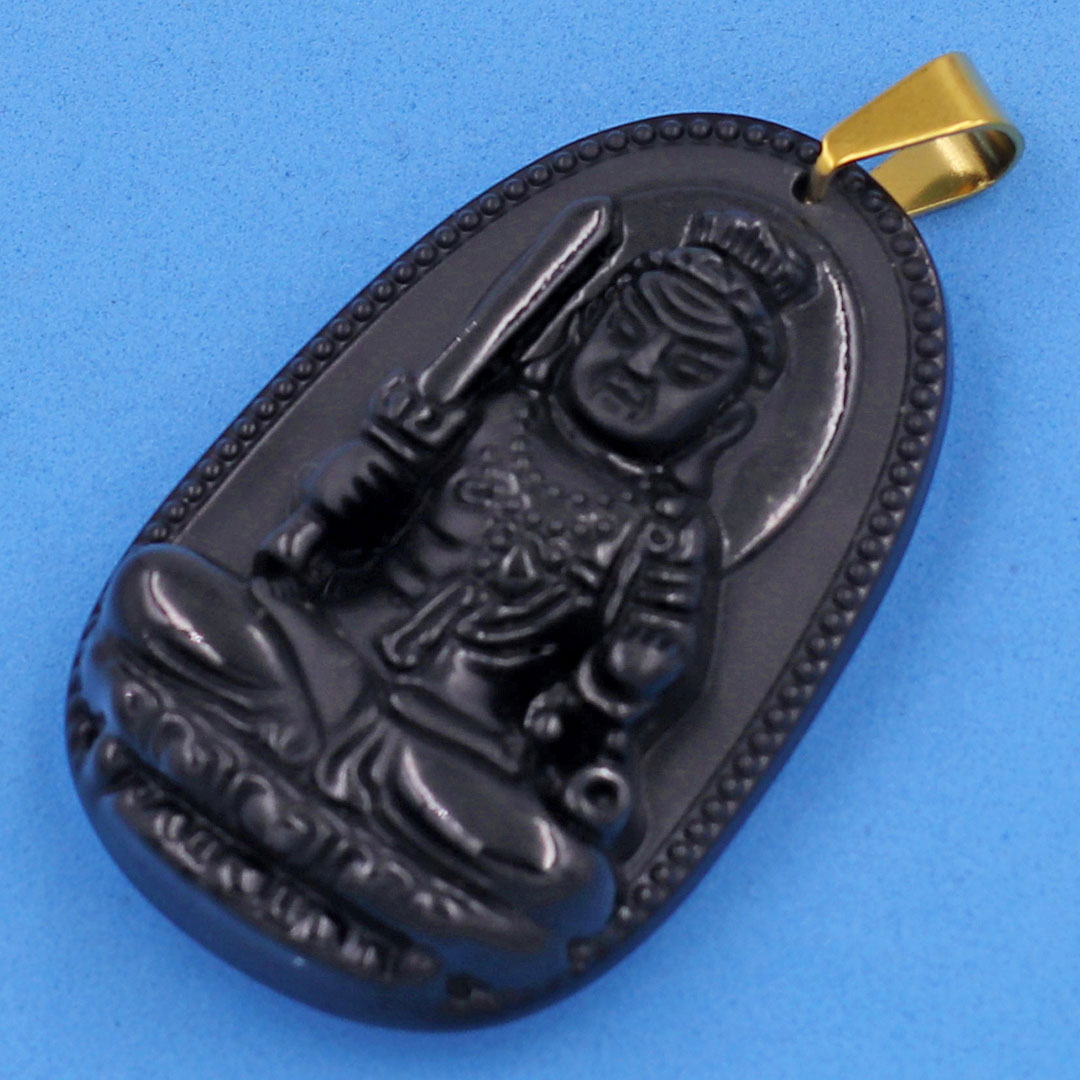 Mặt Phật Bất động minh vương 5 cm đen